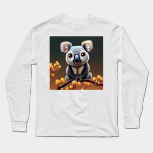 Baby Koala Print Long Sleeve T-Shirt